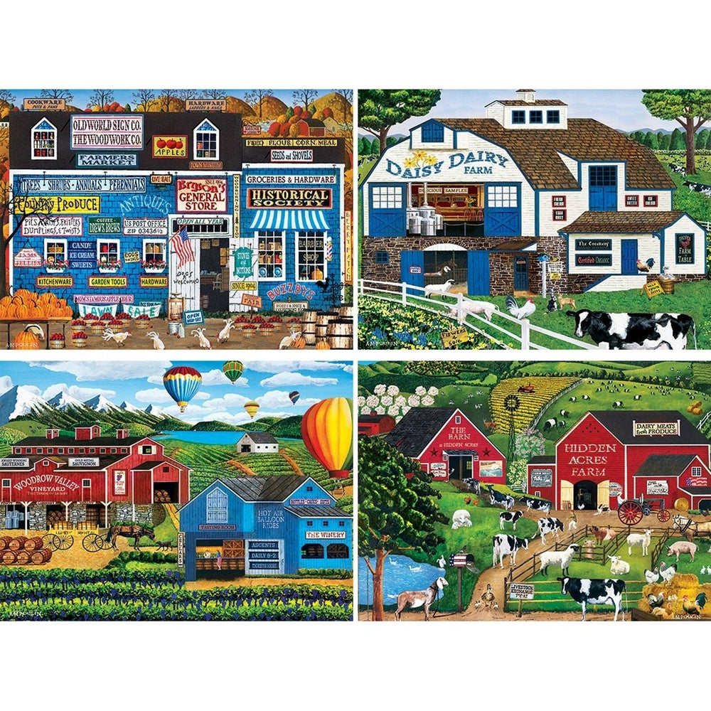 A.M. Poulin Gallery - 500 Piece Jigsaw Puzzles 4 Pack Image 2
