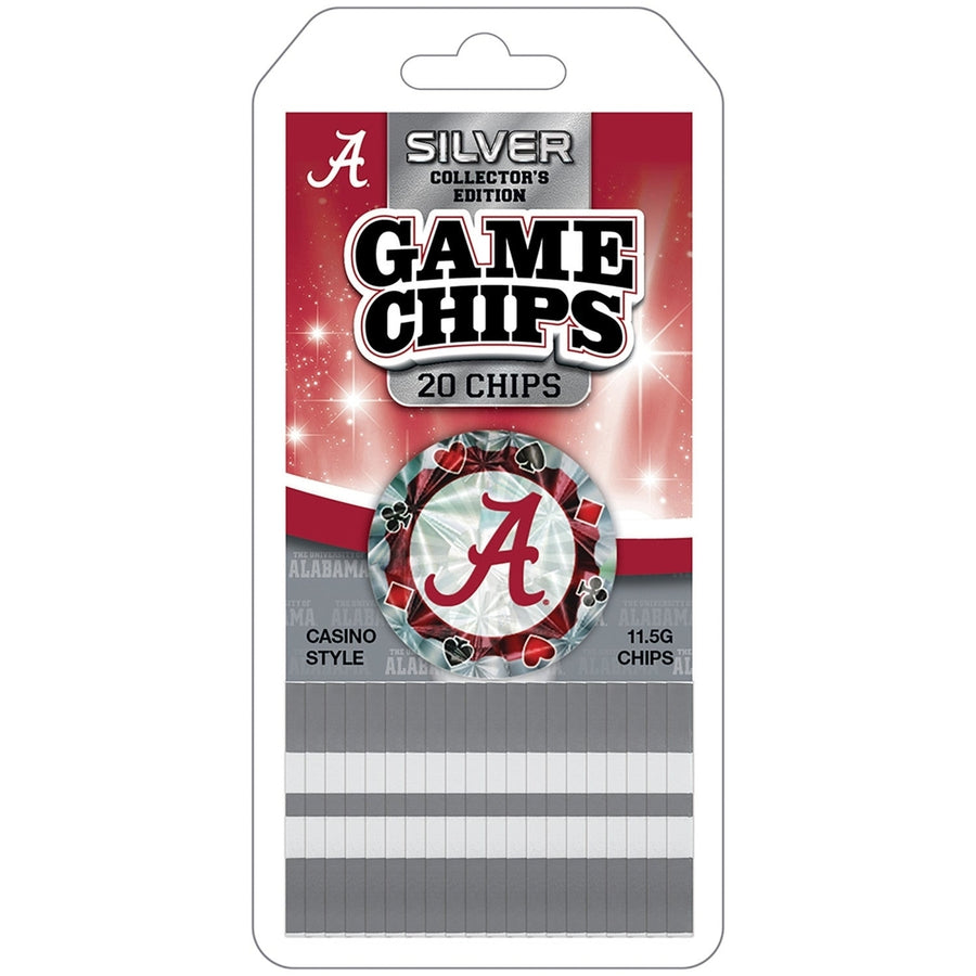 Alabama Crimson Tide 20 Piece Poker Chips Image 1