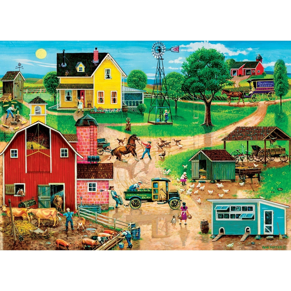 Americana - After the Chores 500 Piece EZ Grip Jigsaw Puzzle Image 2