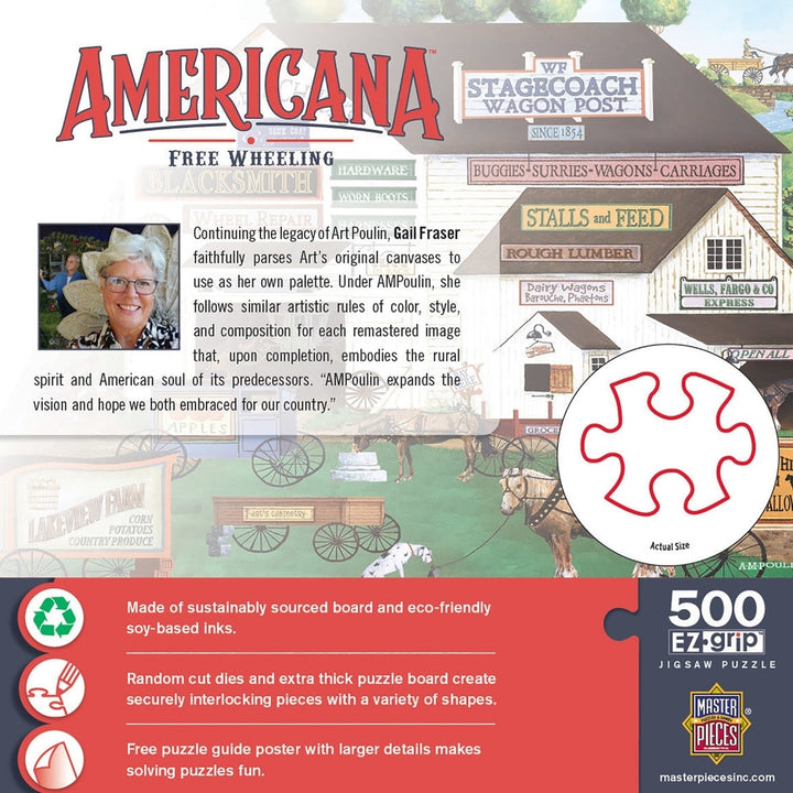 Americana - Free Wheeling 500 Piece EZ Grip Jigsaw Puzzle Image 3
