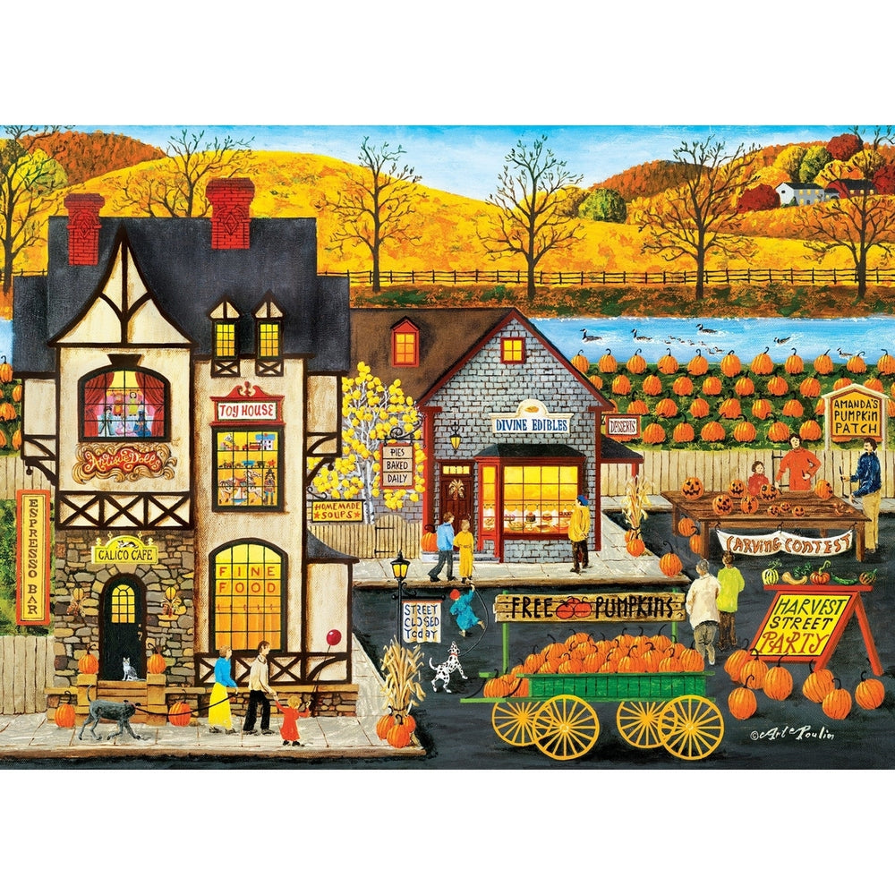 Americana - Harvest Street Party 500 Piece EZ Grip Jigsaw Puzzle Image 2