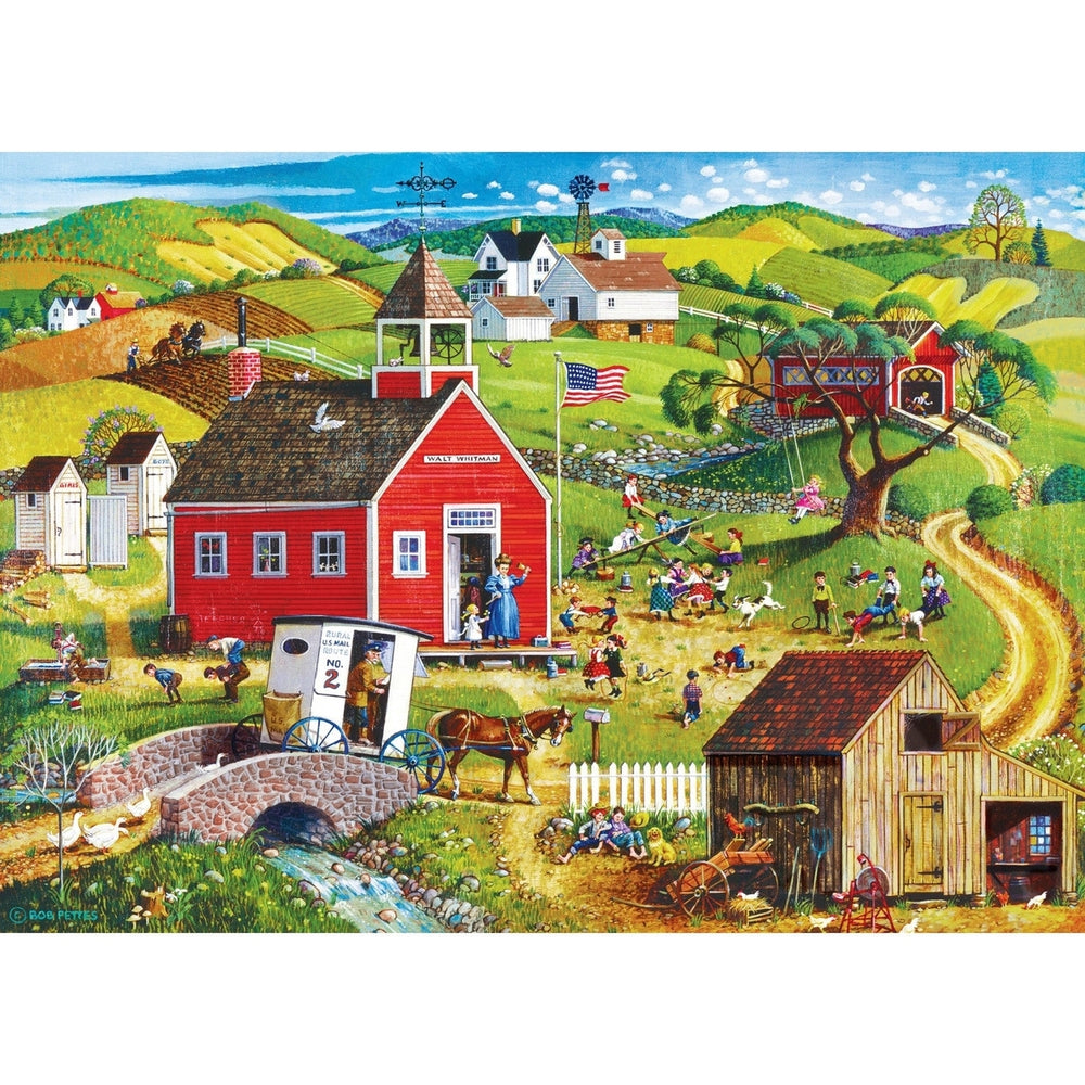 Americana - School Days 500 Piece EZ Grip Jigsaw Puzzle Image 2