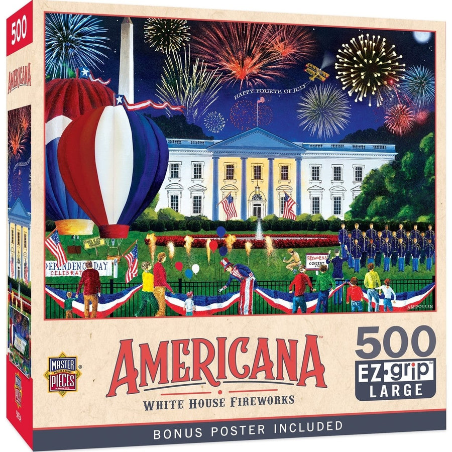 Americana - White House Fireworks 500 Piece EZ Grip Jigsaw Puzzle Image 1