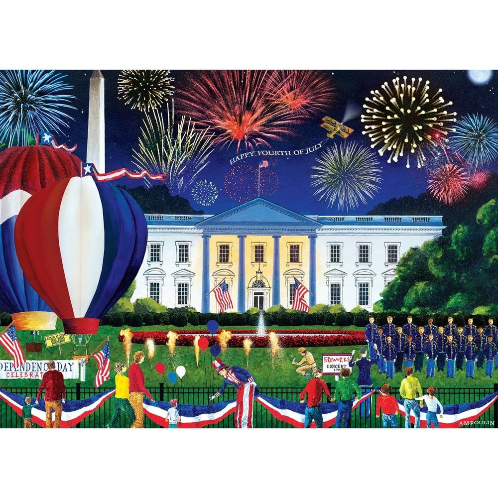 Americana - White House Fireworks 500 Piece EZ Grip Jigsaw Puzzle Image 2