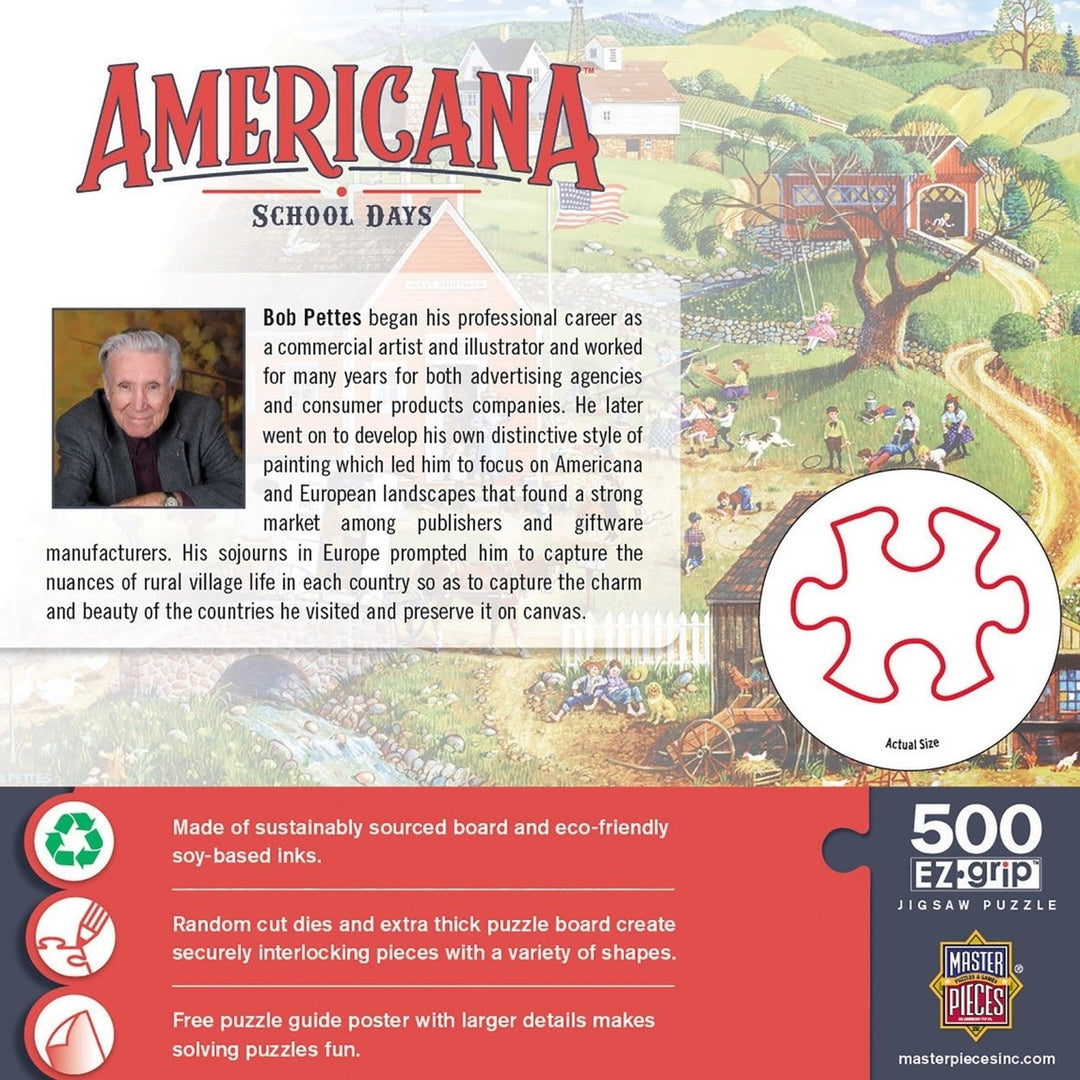 Americana - School Days 500 Piece EZ Grip Jigsaw Puzzle Image 3