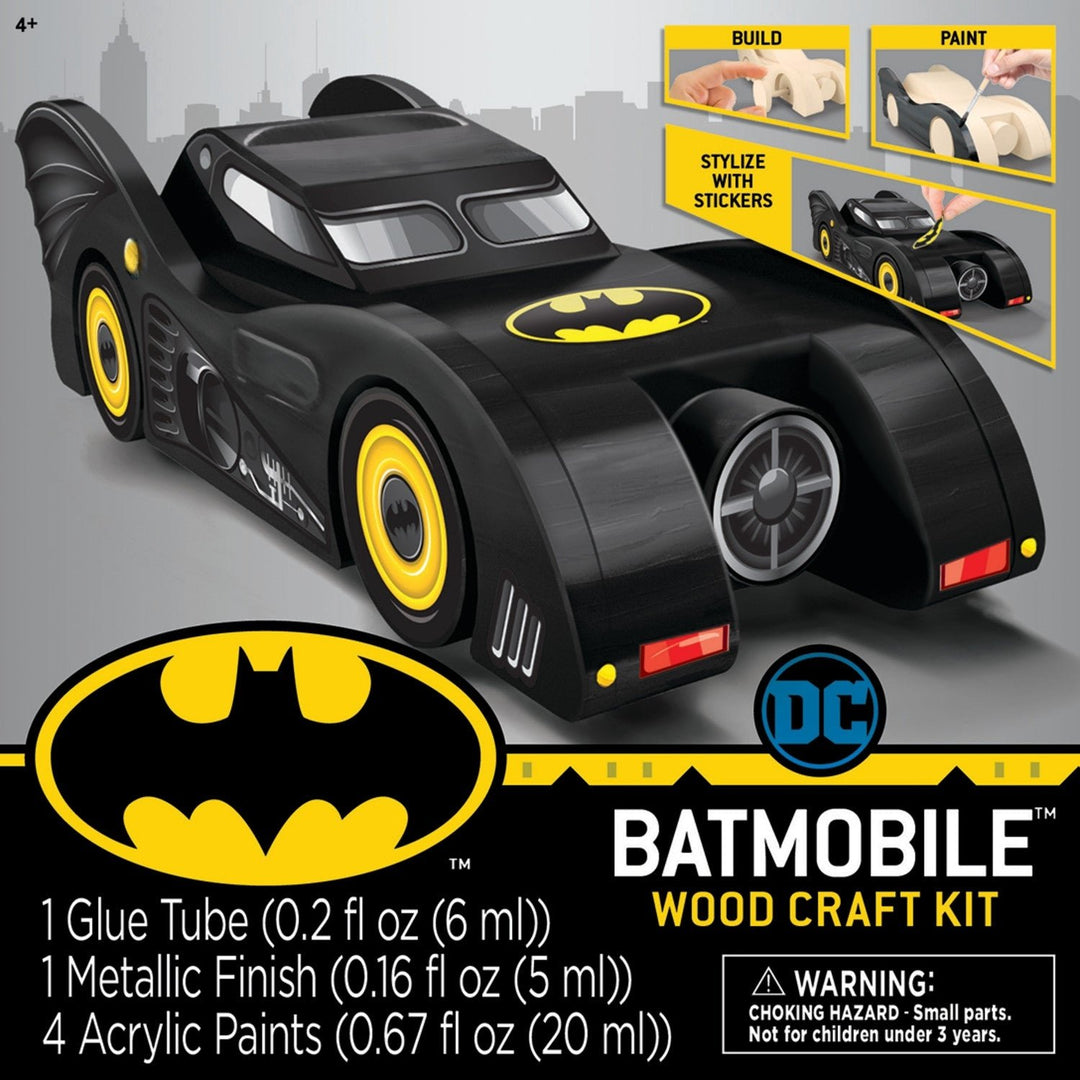 Batman - Batmobile Wood Craft and Paint Kit Image 1