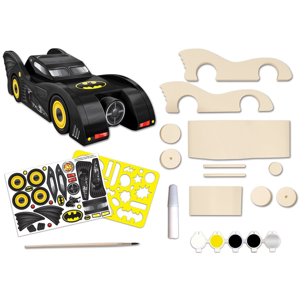 Batman - Batmobile Wood Craft and Paint Kit Image 2