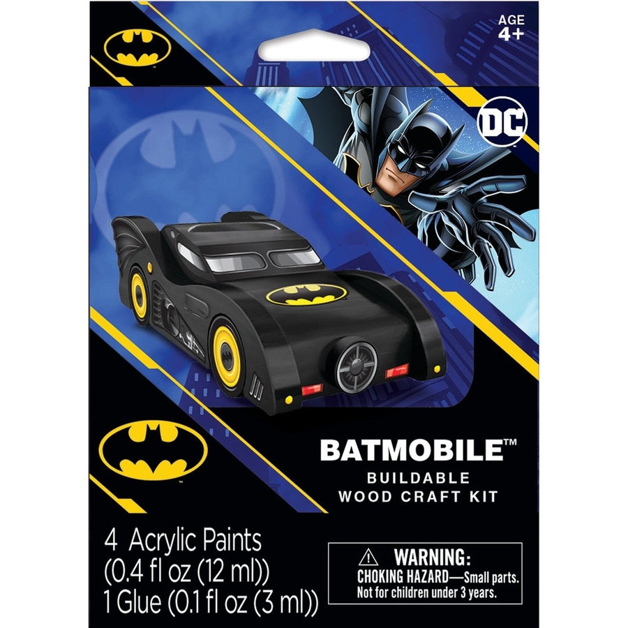 Batman - Mini Batmobile Wood Wood Craft and Paint Kit Image 1