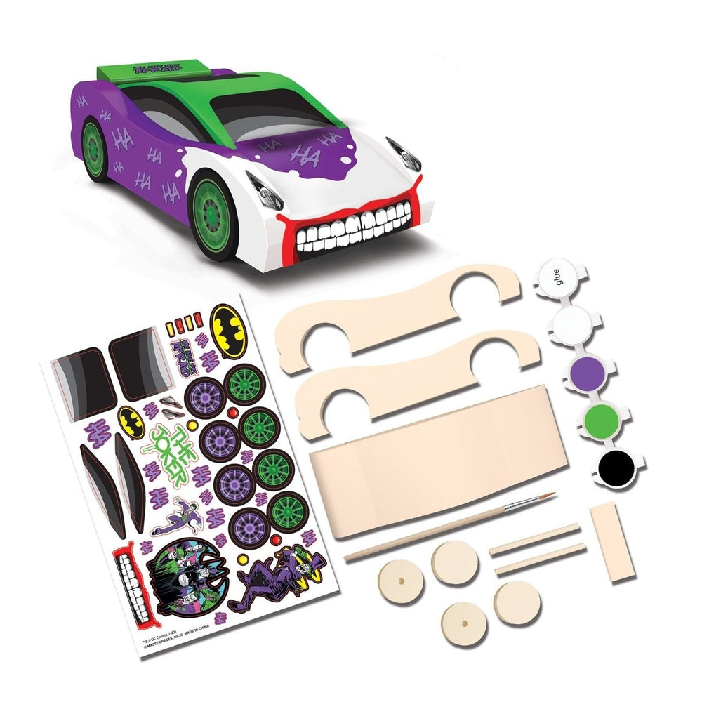 Batman - Mini Joker Car Wood Wood Craft and Paint Kit Image 2