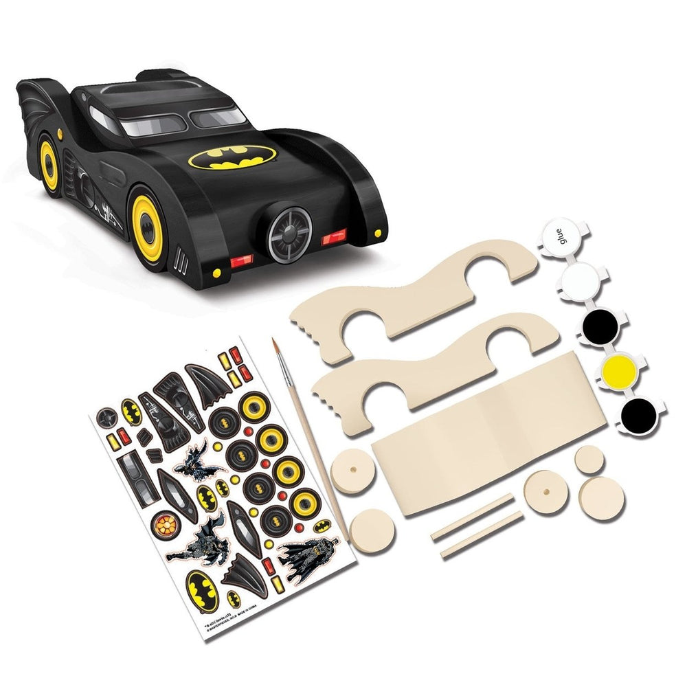 Batman - Mini Batmobile Wood Wood Craft and Paint Kit Image 2