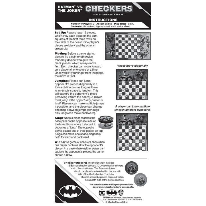 Batman vs The Joker Checkers Board Game Image 4