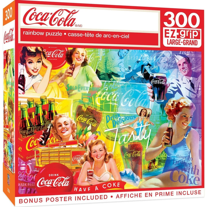 Coca-Cola - Rainbow 300 Piece EZ Grip Jigsaw Puzzle Image 1