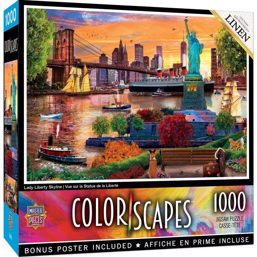 Colorscapes - Lady Liberty Skyline 1000 Piece Puzzle Image 1