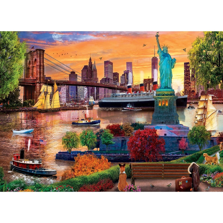 Colorscapes - Lady Liberty Skyline 1000 Piece Puzzle Image 2