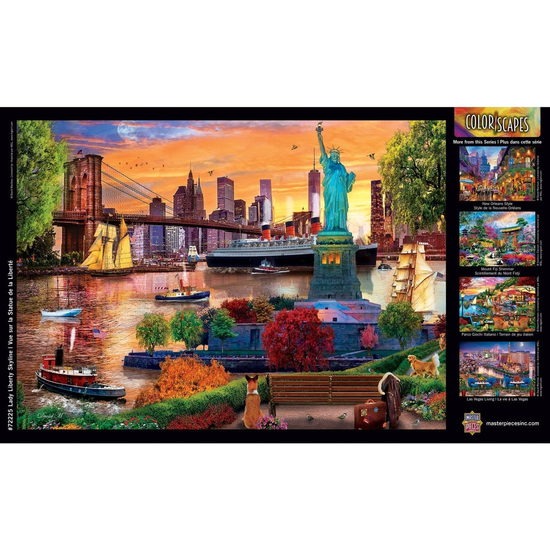 Colorscapes - Lady Liberty Skyline 1000 Piece Puzzle Image 4
