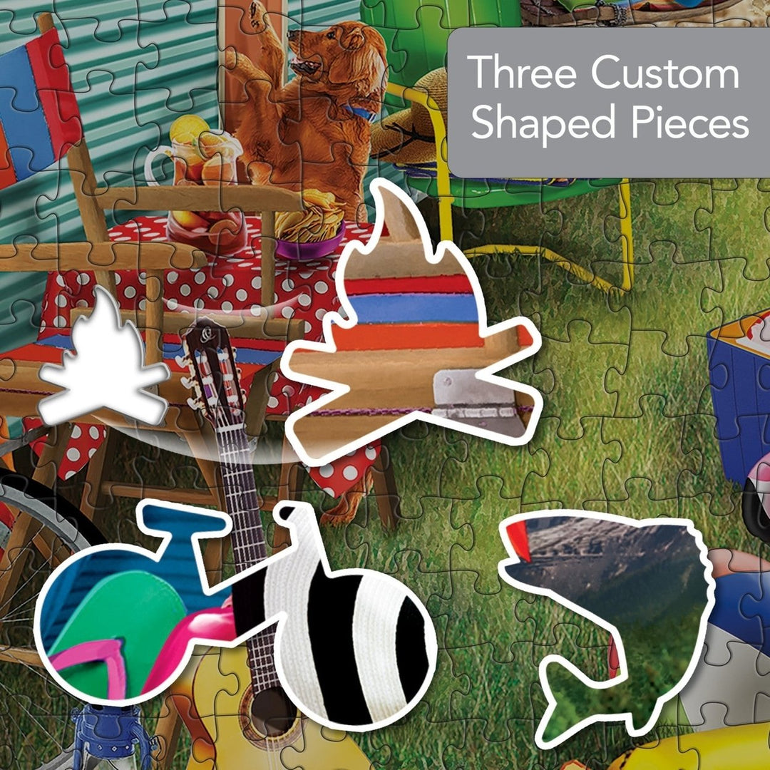 Contours - Happy Campers 1000 Piece Shaped Puzzle Image 4