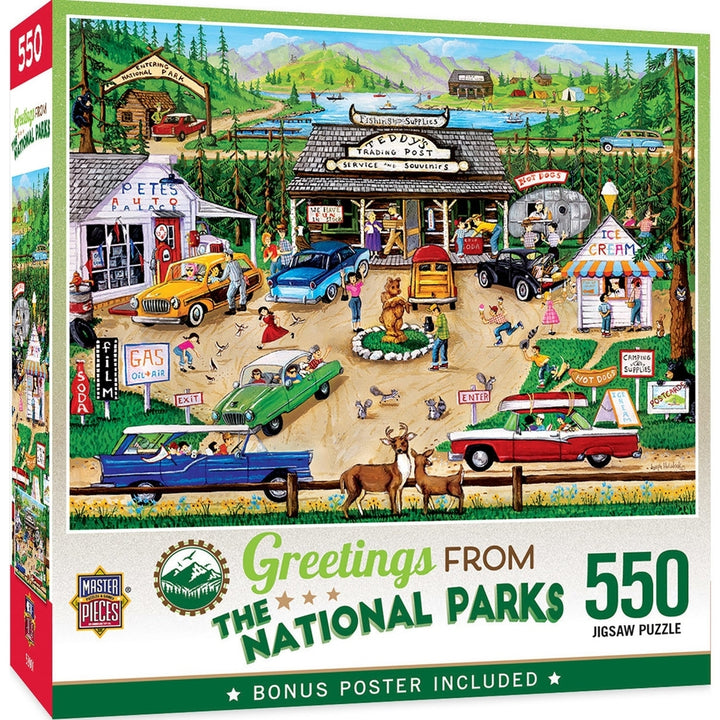 Greetings From The National Parks - 550 Piece Jigsaw Puzzle Image 1