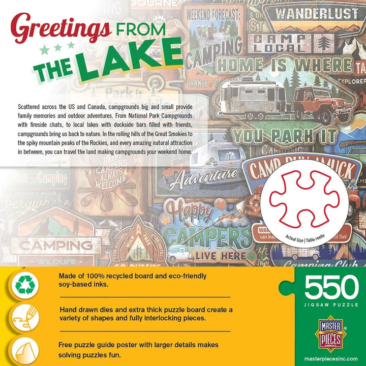 Greetings From The Lake - 550 Piece Puzzle Image 3