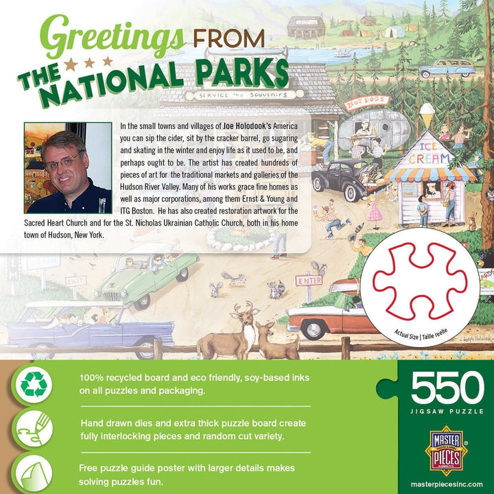 Greetings From The National Parks - 550 Piece Jigsaw Puzzle Image 3