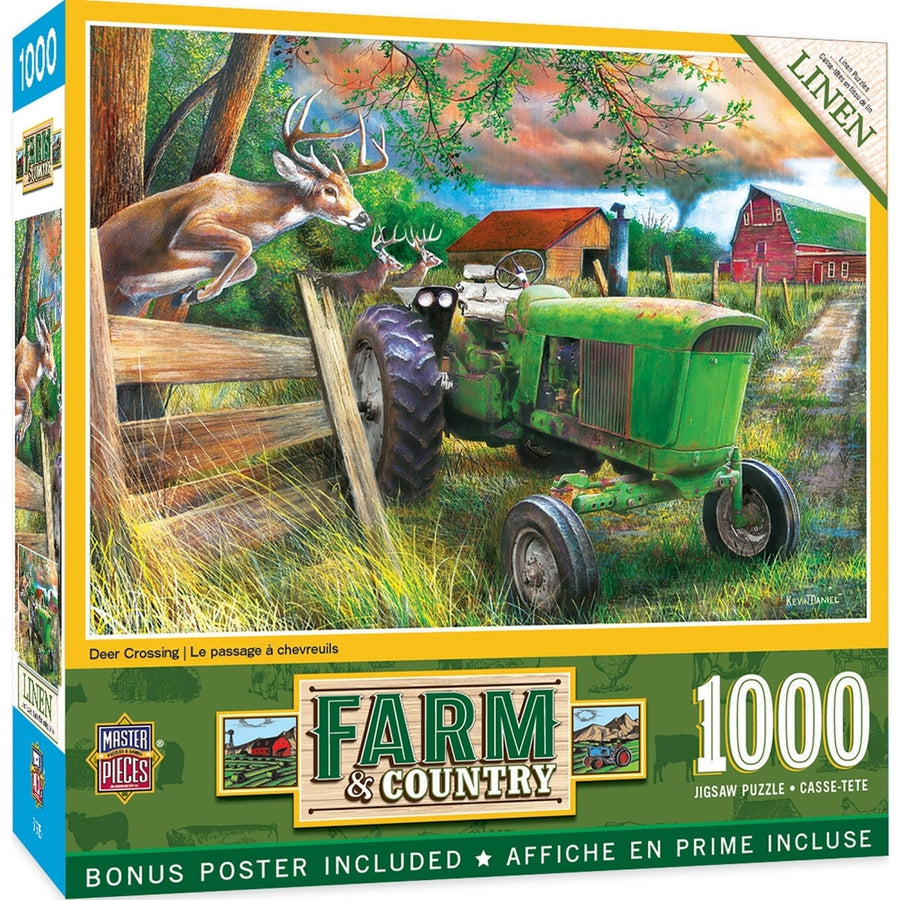 Farm and Country - Deer Crossing 1000 Piece Jigsaw Puzzle Image 1