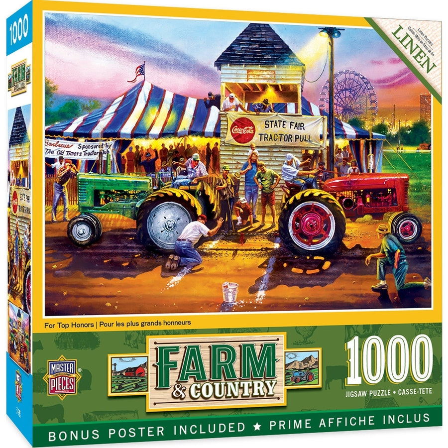 MasterPieces Farm and Country 1000 Piece Jigsaw Puzzle 19.25x26.75 Recycled Material Image 1