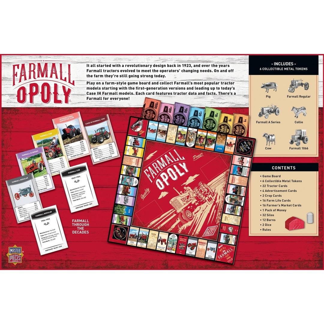 Farmall Opoly Tractor Board Game 2-6 Players Ages 8+ Farm Themed Collectibles Image 3