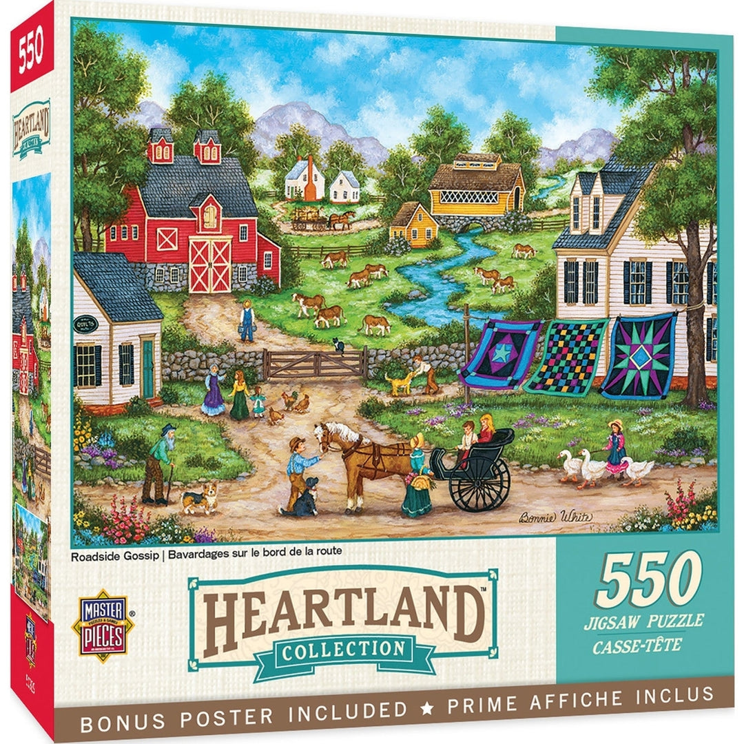 Heartland Jigsaw Puzzle 550 Pieces 24x18 Bonnie White Scenic Artwork Recycled Image 1