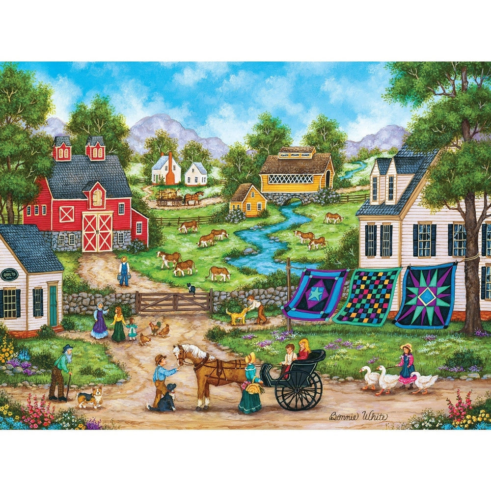 Heartland Jigsaw Puzzle 550 Pieces 24x18 Bonnie White Scenic Artwork Recycled Image 2