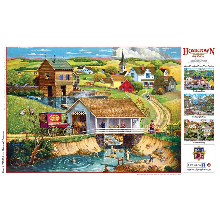 MasterPieces 1000 Piece Jigsaw Puzzle Hometown Gallery Last Swim of Summer Image 4