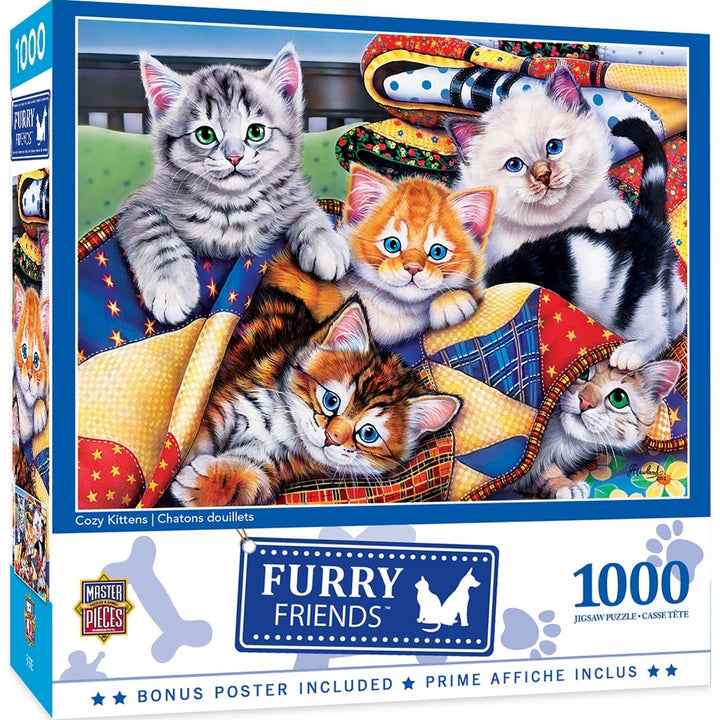 Furry Friends - Cozy Kittens 1000 Piece Jigsaw Puzzle Image 1