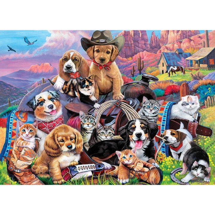 Furry Friends - Cowboys at Work 1000 Piece Puzzle Image 2