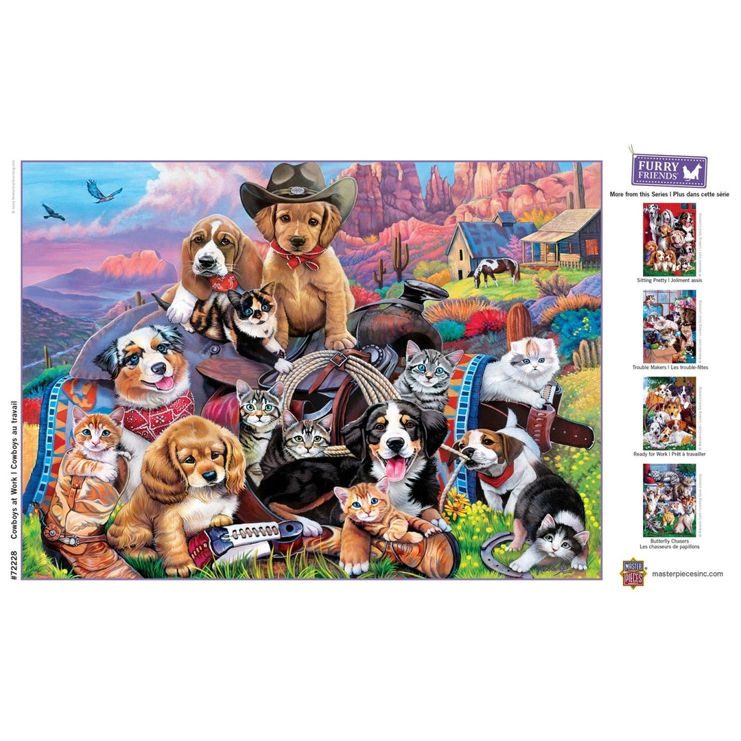 Furry Friends - Cowboys at Work 1000 Piece Puzzle Image 4