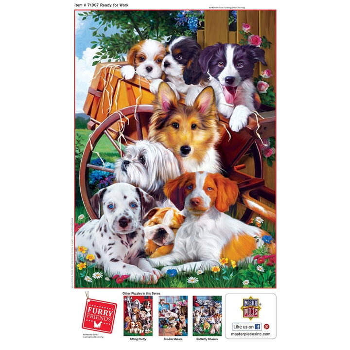 Furry Friends - Ready for Work 1000 Piece Jigsaw Puzzle Image 4