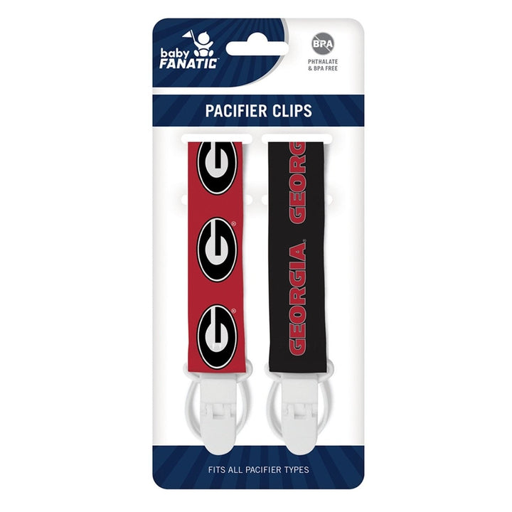 Georgia Bulldogs - Pacifier Clip 2-Pack Image 2