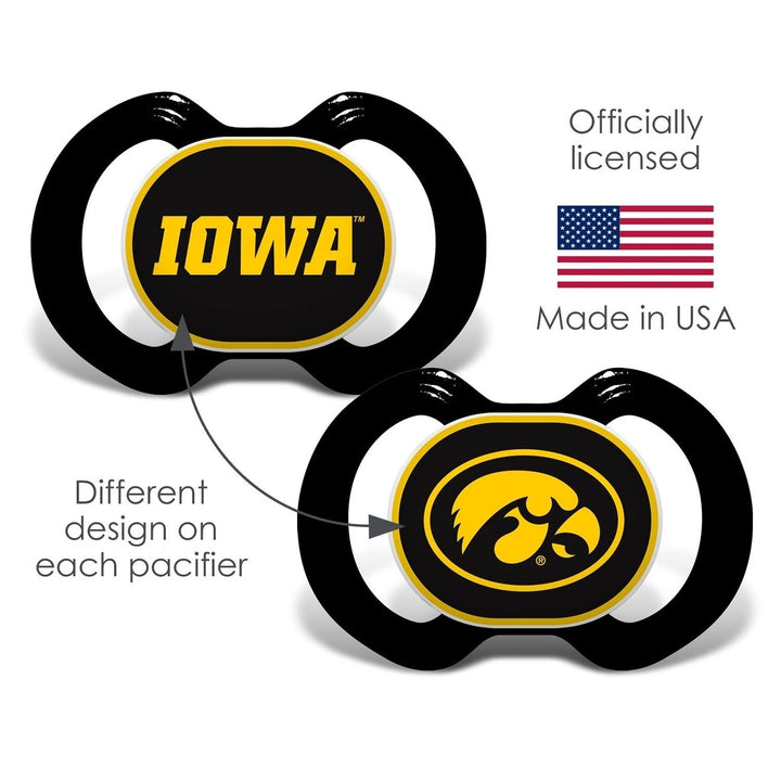 Iowa Hawkeyes - Pacifier 2-Pack Image 3