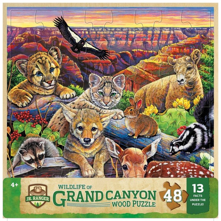 Jr. Ranger - Wildlife of the Grand Canyon 48 Piece Wood Puzzle Image 1