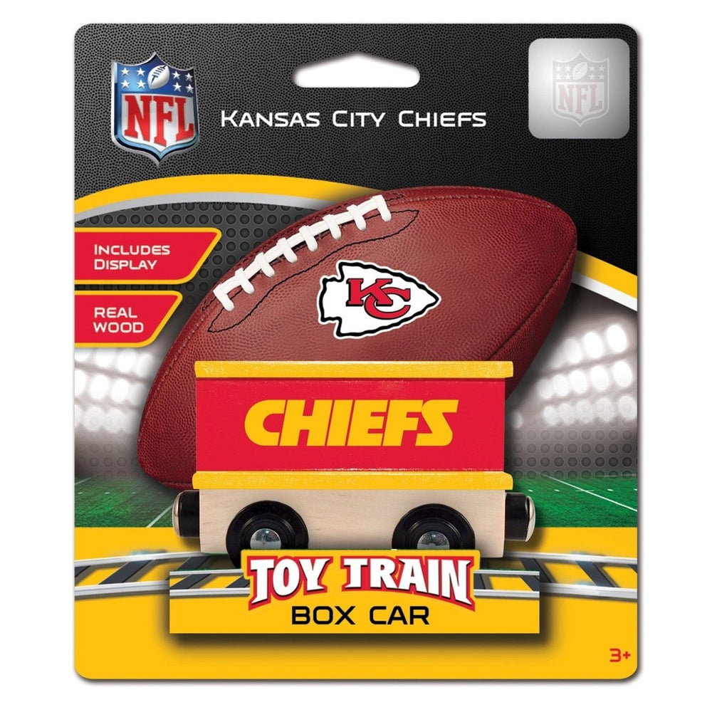 Kansas City Chiefs Toy Train Box Car Wooden Hand-Painted 1 Inch Track Compatible Image 2