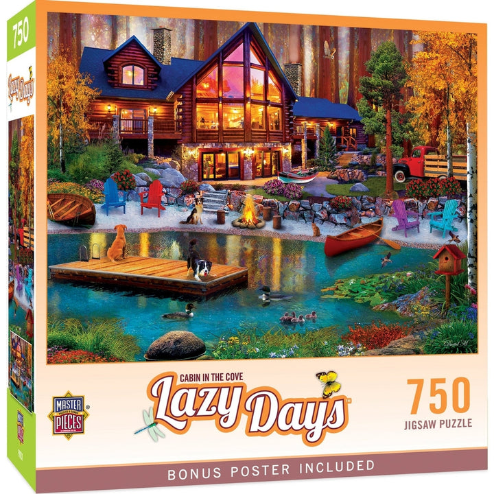 Lazy Days - Cabin in the Cove 750 Piece Puzzle Image 1