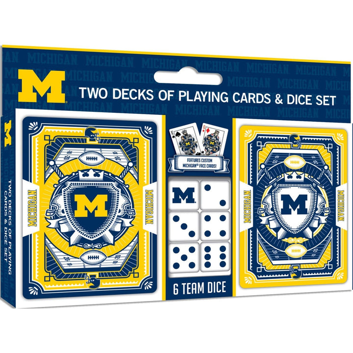 Michigan Wolverines - 2-Pack Playing Cards and Dice Set Image 1