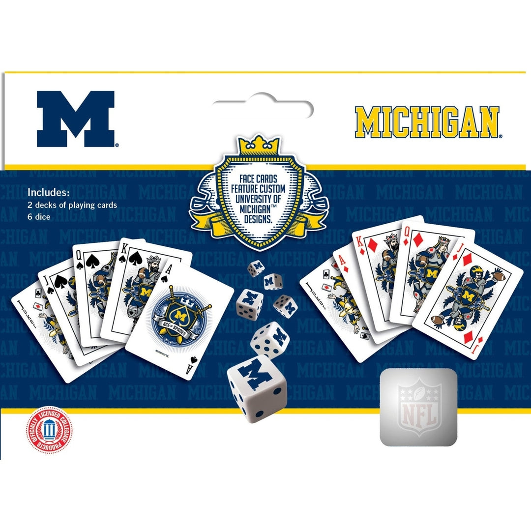 Michigan Wolverines - 2-Pack Playing Cards and Dice Set Image 3
