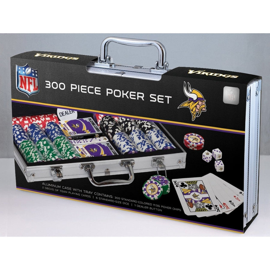 Minnesota Vikings 300 Piece Poker Set Image 1