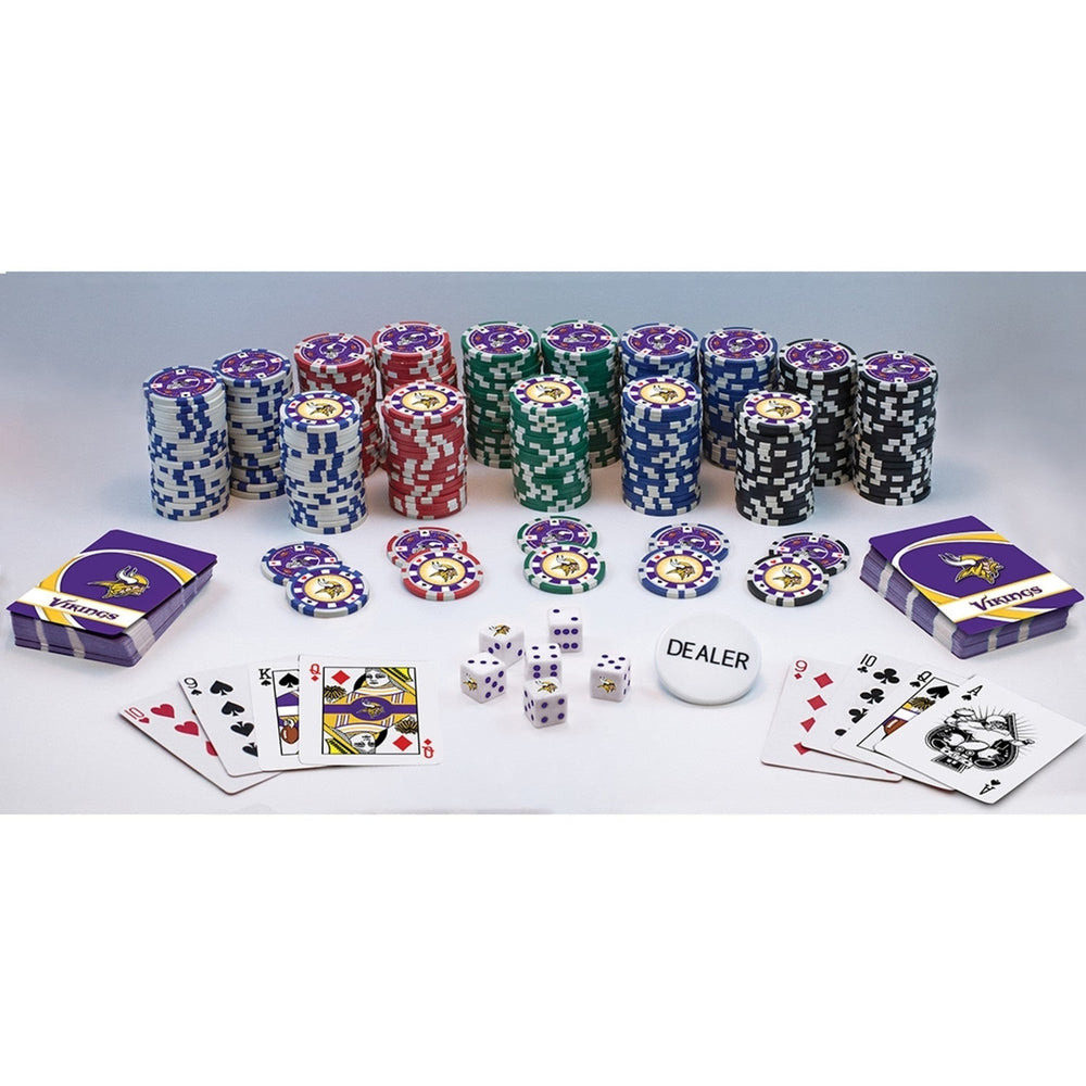 Minnesota Vikings 300 Piece Poker Set Image 2