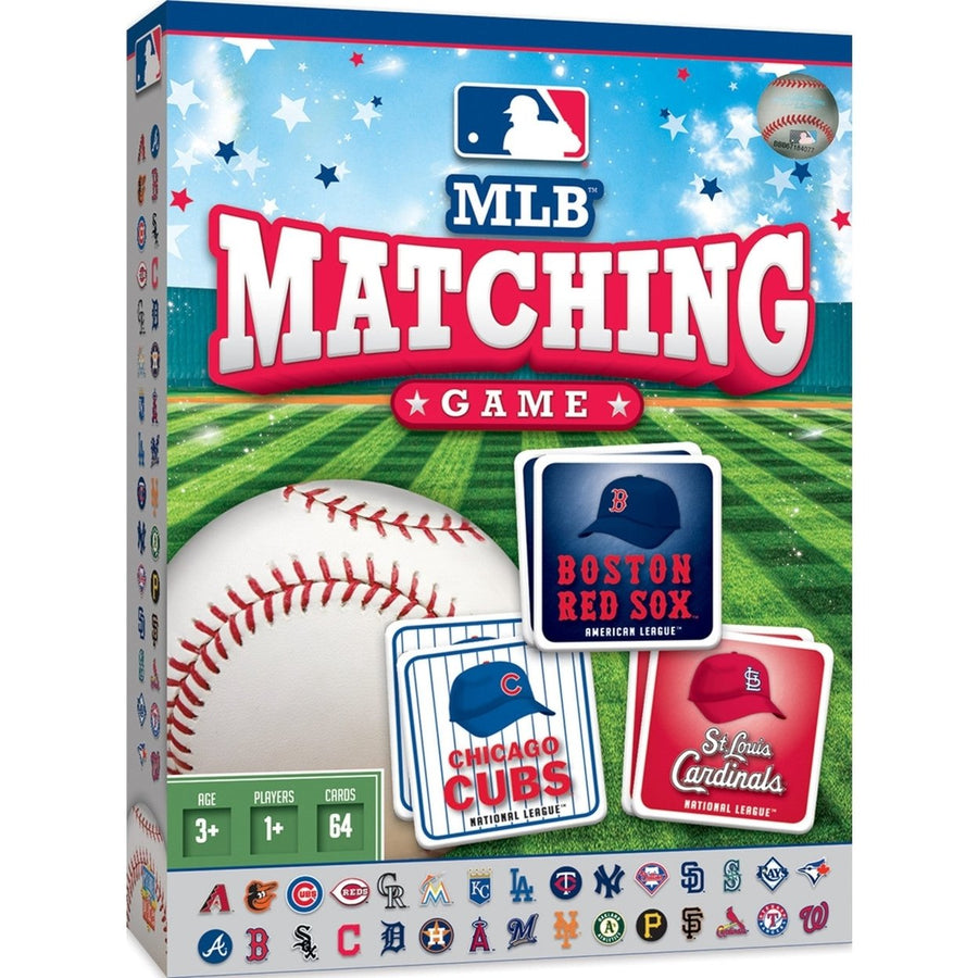 MLB League Matching Game Memory Card Game for Family Fun Ages 6+ 32 Pairs Image 1