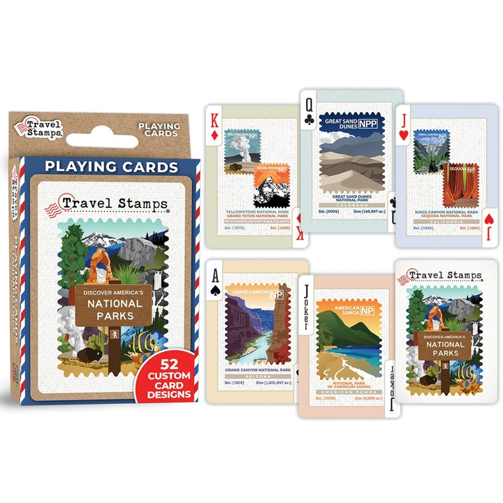National Parks Travel Stamps Playing Cards - 54 Card Deck Image 3