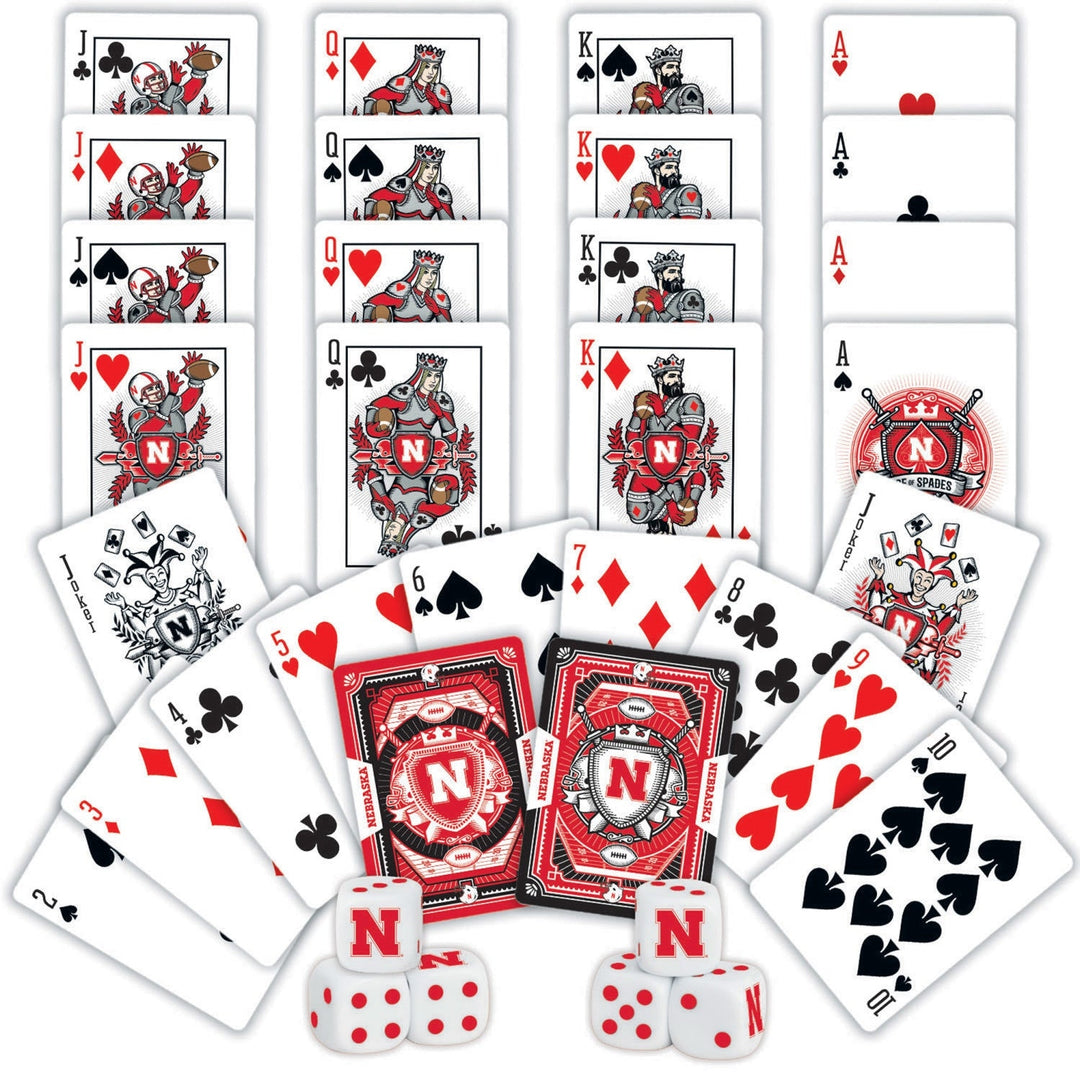 Nebraska Cornhuskers - 2-Pack Playing Cards and Dice Set Image 2