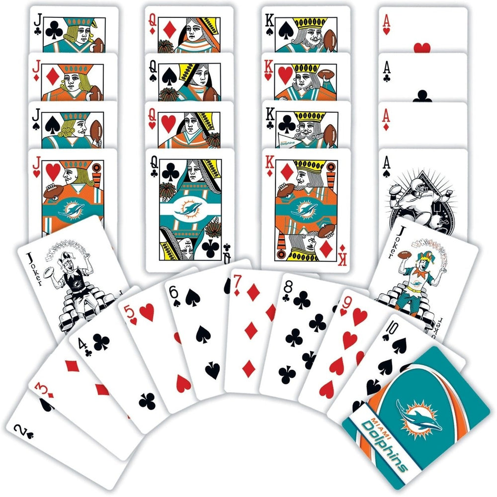 Miami Dolphins Playing Cards - 54 Card Deck Image 2