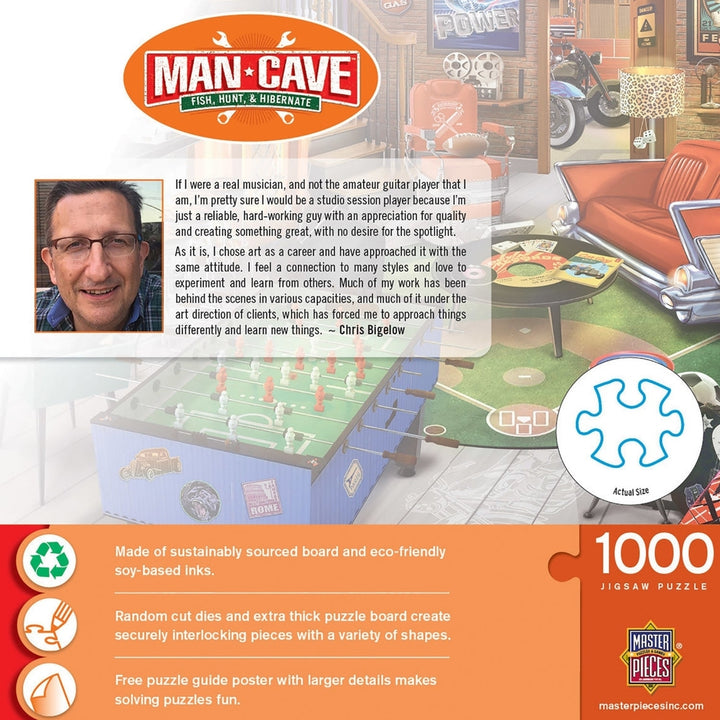 Man Cave - Basement Bliss 1000 Piece Puzzle Image 3