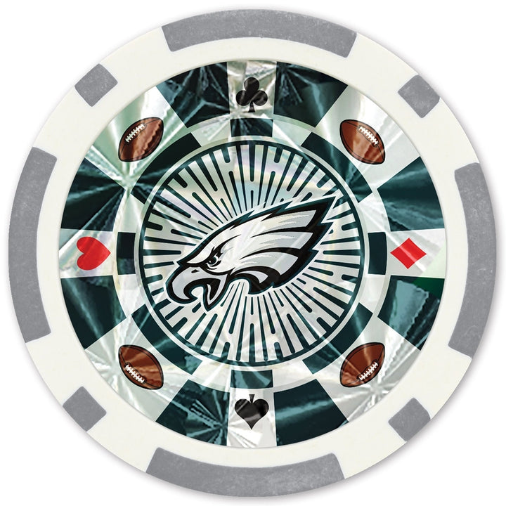 Philadelphia Eagles 20 Piece Poker Chips Image 2