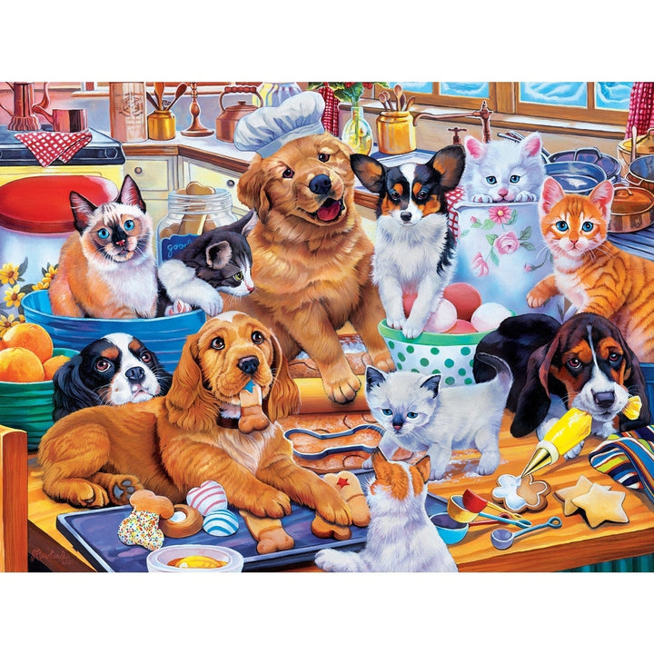 Playful Paws - Baking Cookoff 300 Piece EZ Grip Jigsaw Puzzle Image 2