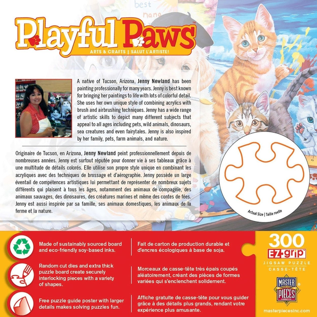 Playful Paws 300 Piece EZ Grip Jigsaw Puzzle Arts and Crafts Puppy Kitten Fun Image 3